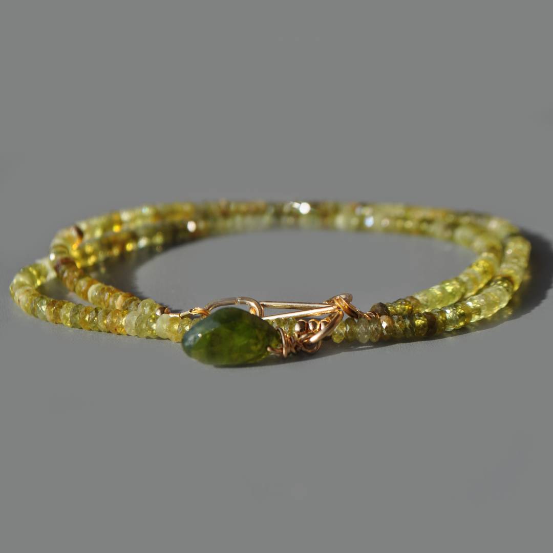 Collier pendentif Grenat vert Andradite-4