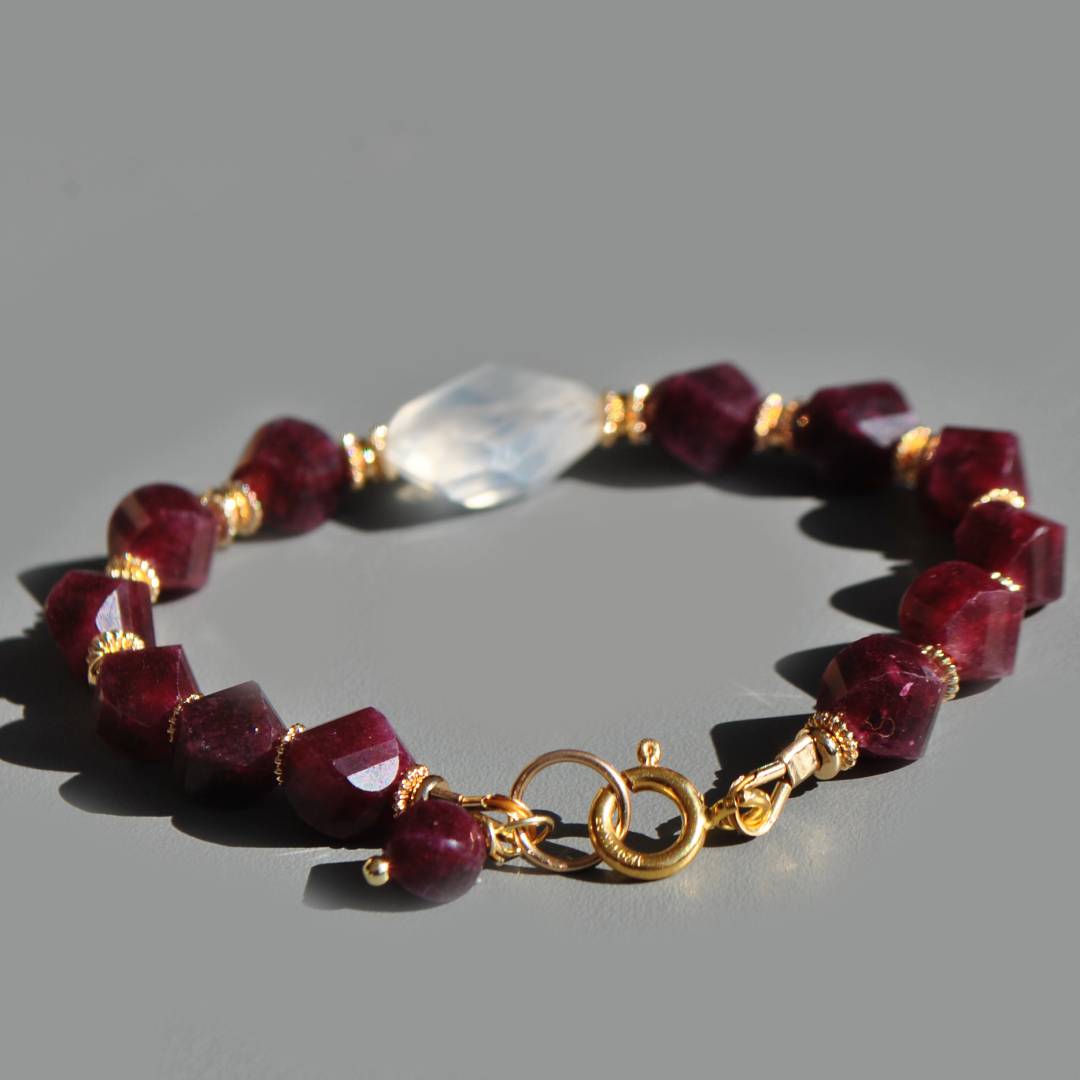 bracelet grenat pyrope quartz givré-4