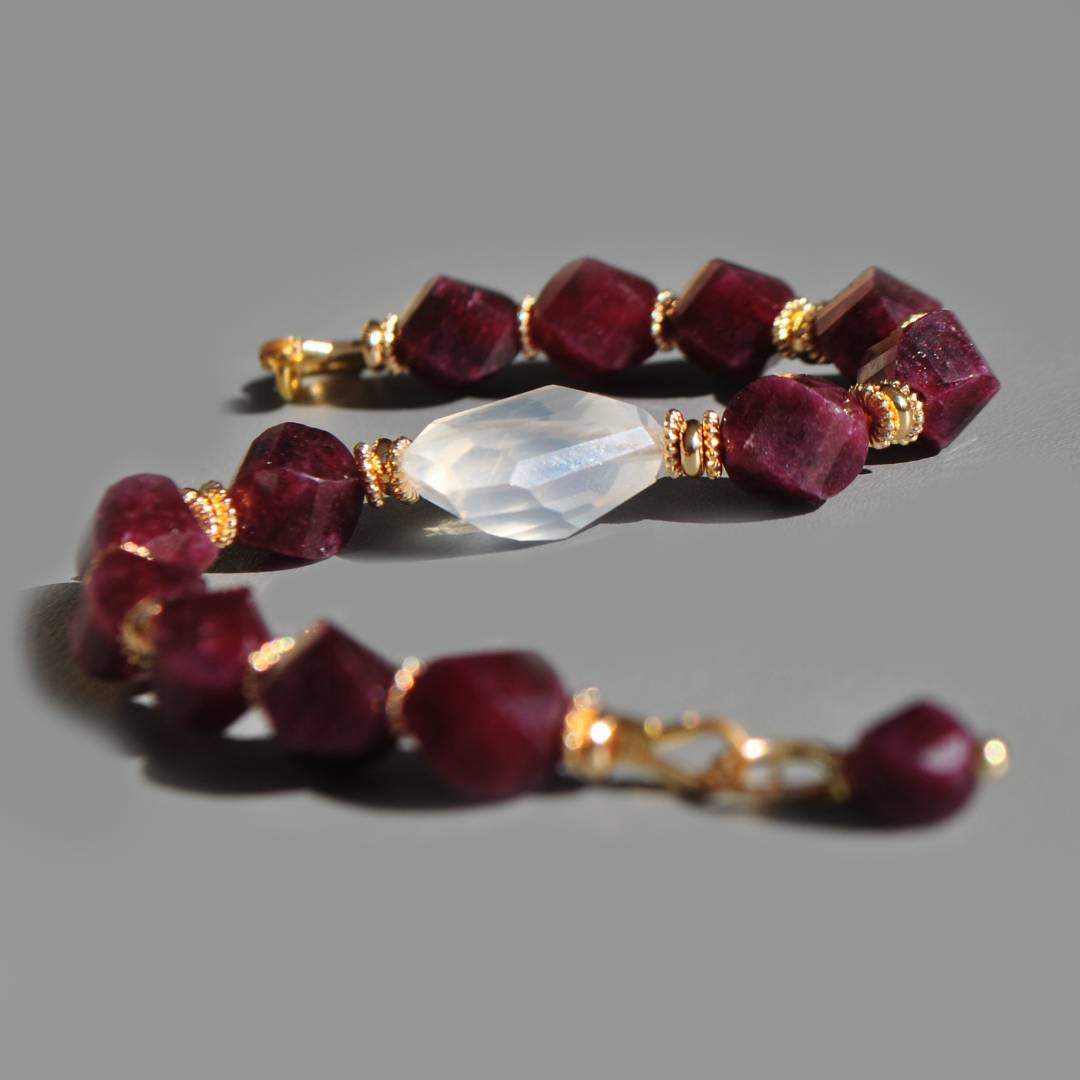 bracelet grenat pyrope quartz givré-7