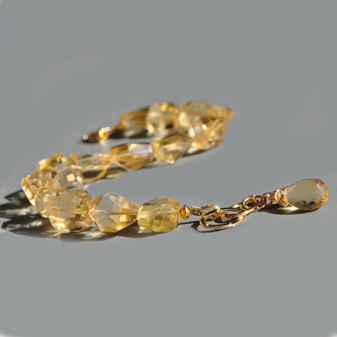bracelet grossses pierres taillées en Citrine-5