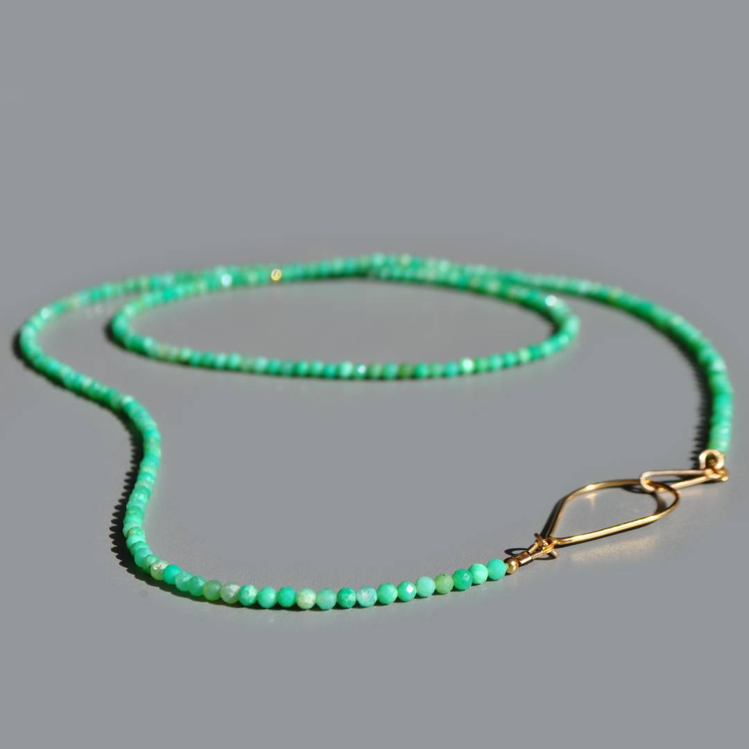 sautoir chrysoprase perle or14-3