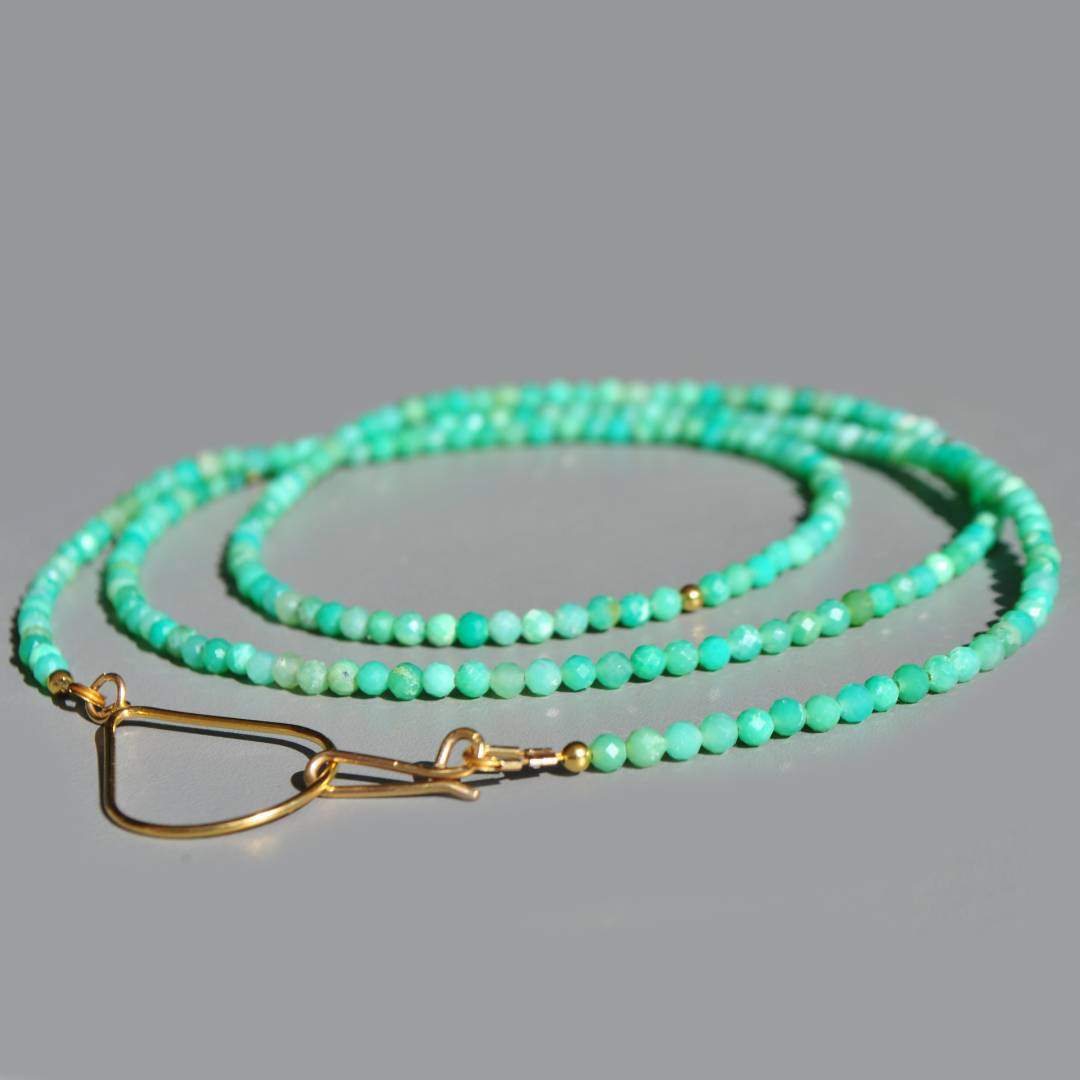 sautoir chrysoprase perle or14K