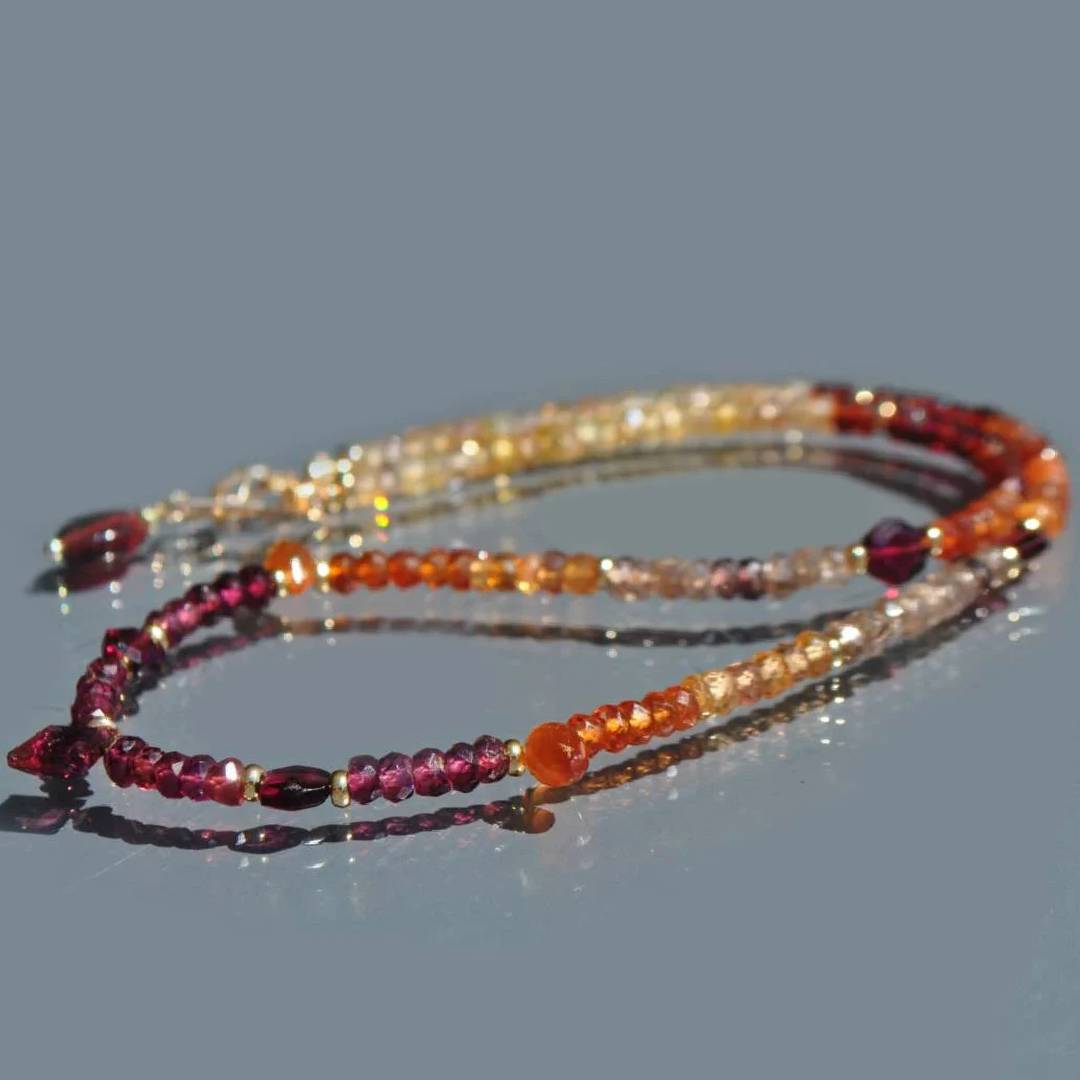 Collier saphir tunduru grenat-5
