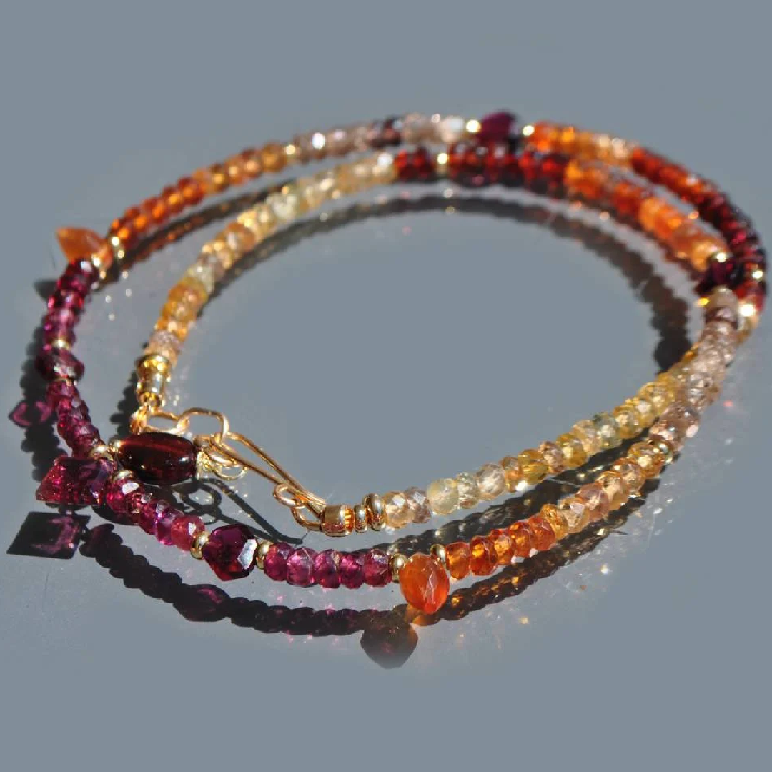 Collier saphir tunduru grenat-3