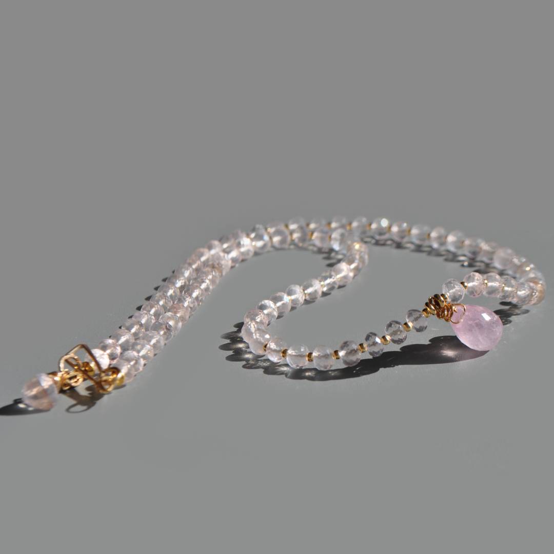 collier quartz rose pendentif Morganite-4(1)