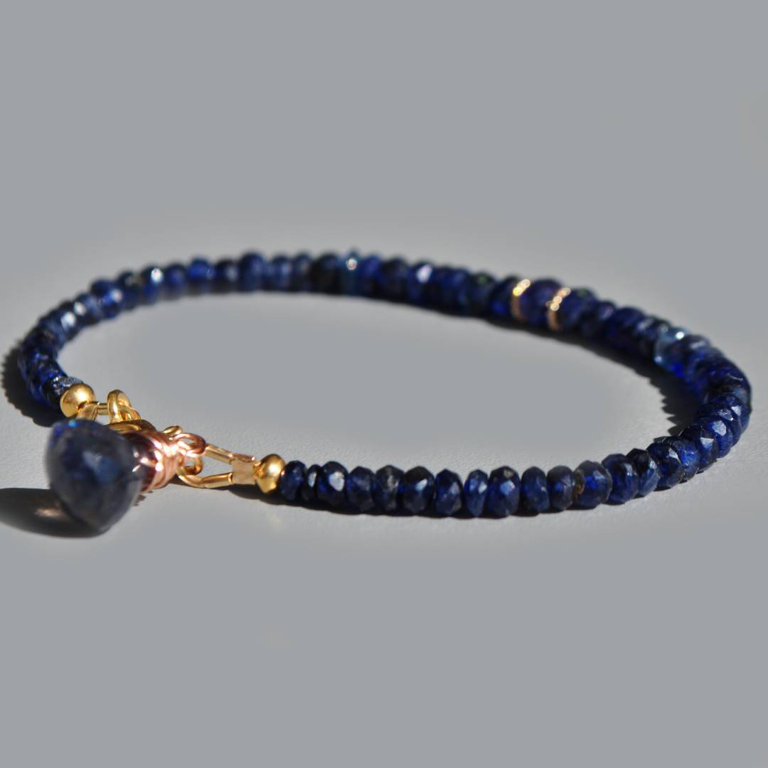 bracelet saphir bleu Iolite charm-5