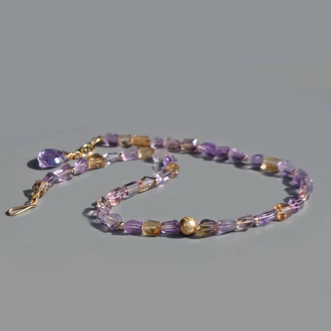 Collier amétrine gold filled