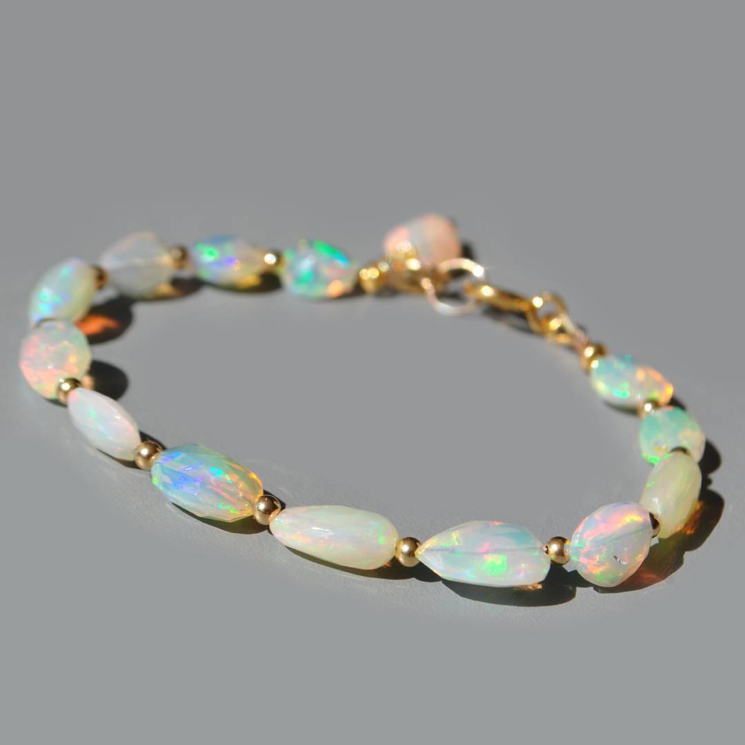 Bracelet opalz welo blanche perle nugget ovale(1)