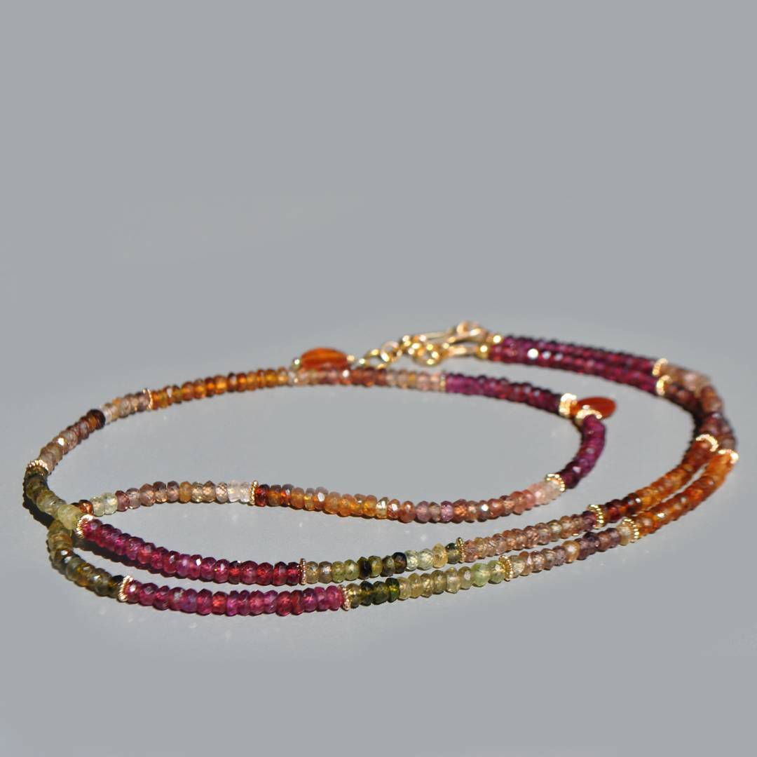 Collier long saphis Tunduru goutte
