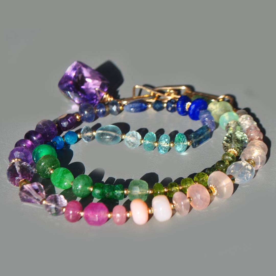collier long multicolore arc en ciel(3)