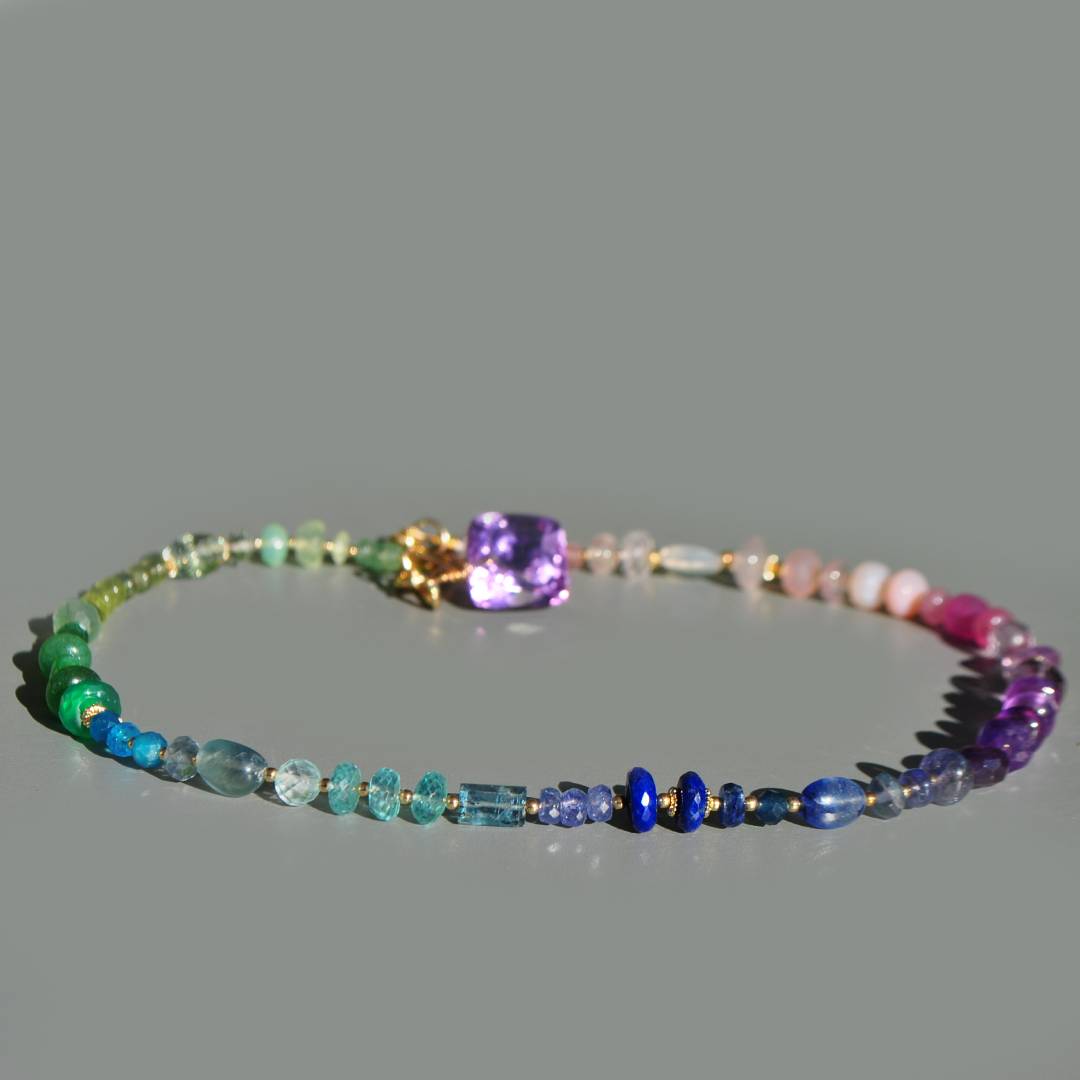 collier long multicolore arc en ciel(5)
