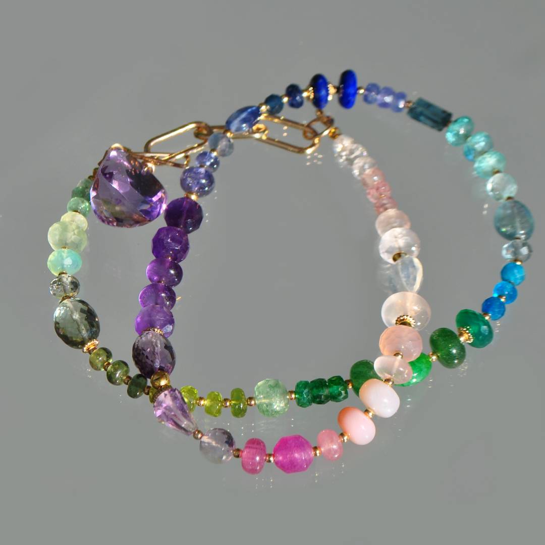 collier long multicolore arc en ciel(6)