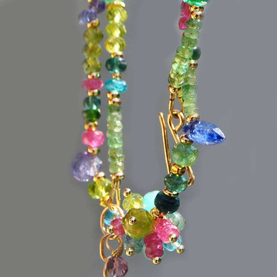 collier multipierres vert rose bleu(1)