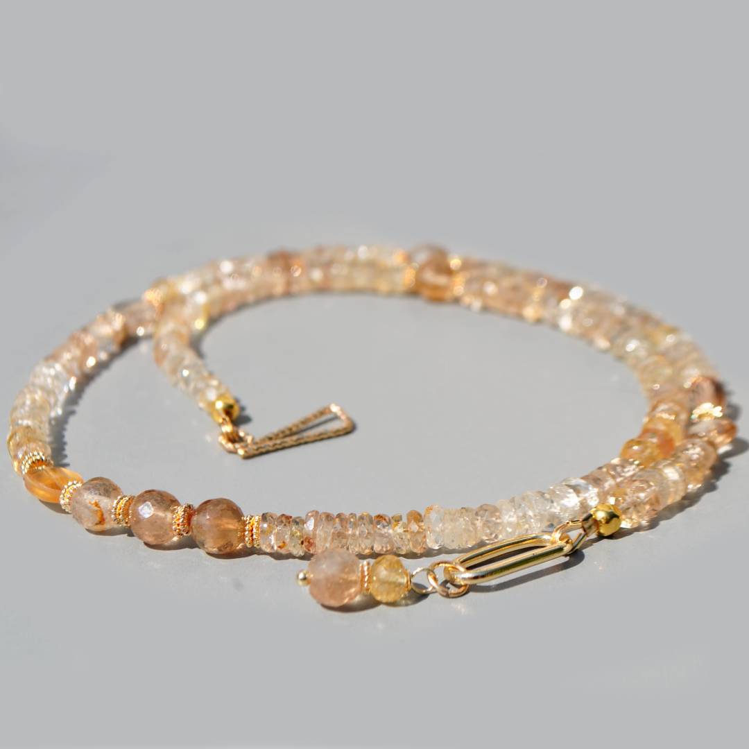 collier topaze brune impériale or-4