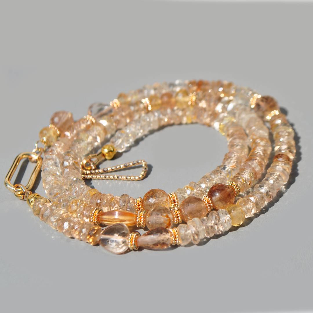 collier topaze brune impériale or-3