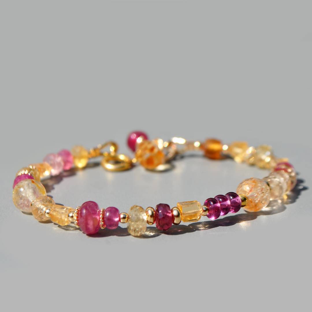 bracelet topaze saphir rose grenat citrine(1)