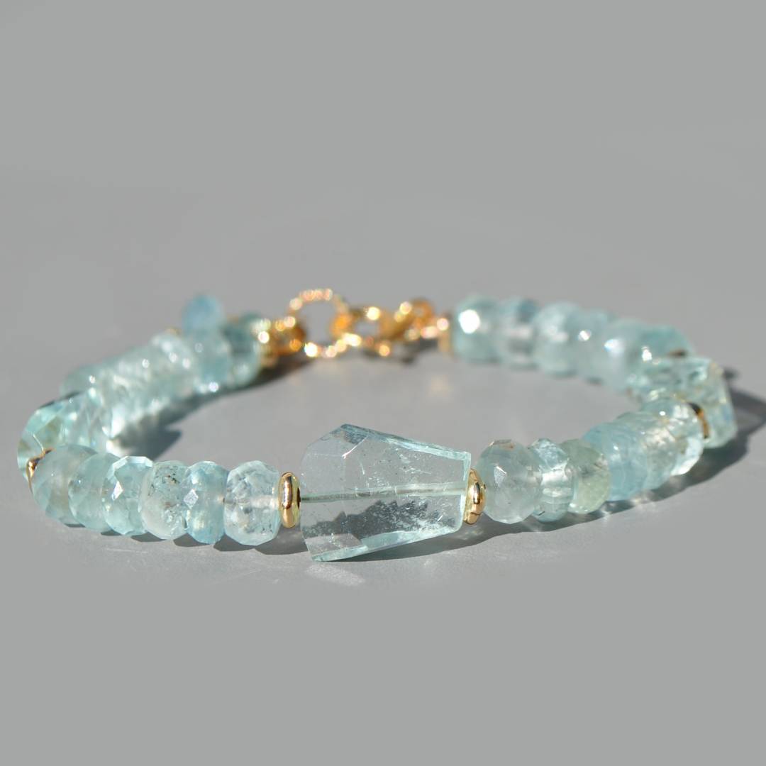bracelet aigue marine pierre taillée(1)