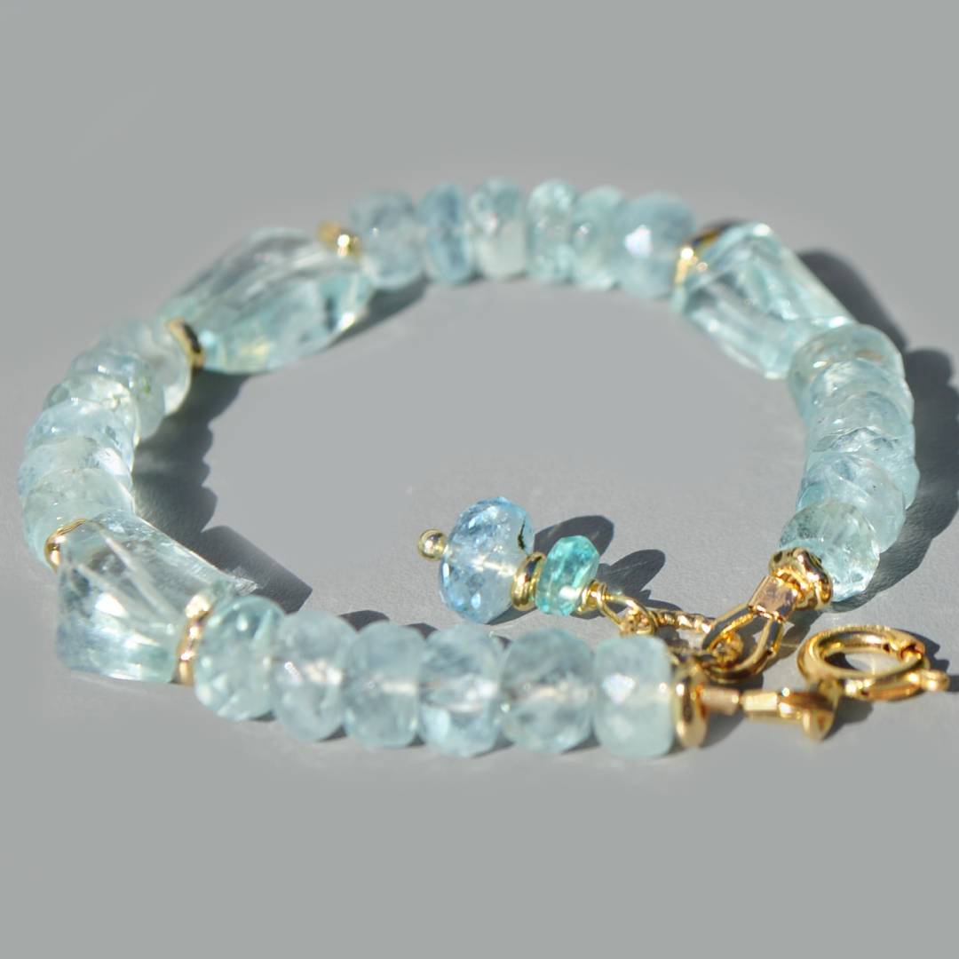 bracelet aigue marine pierre taillée(6)