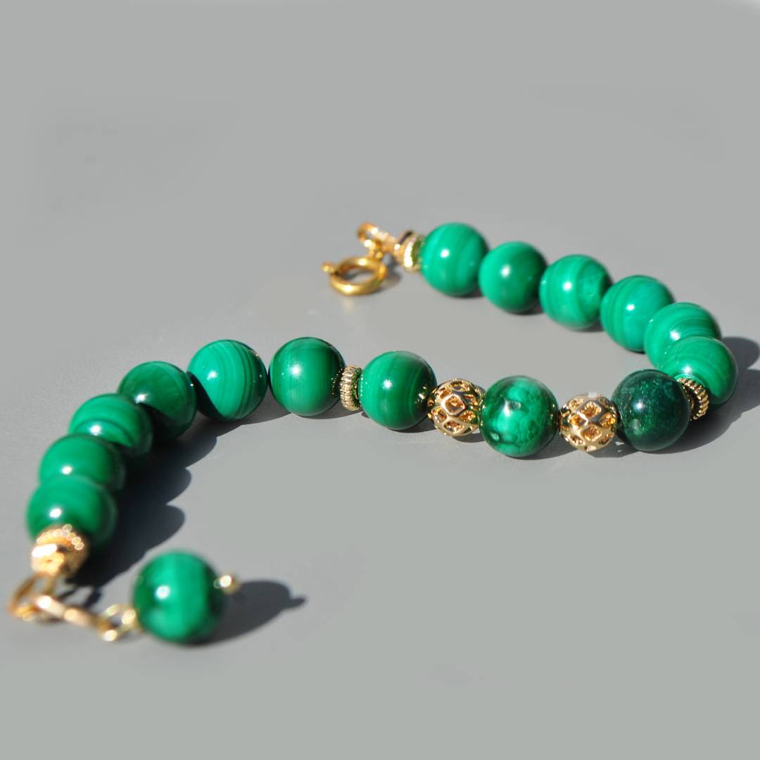 bracelet perle ronde Malachite(5)