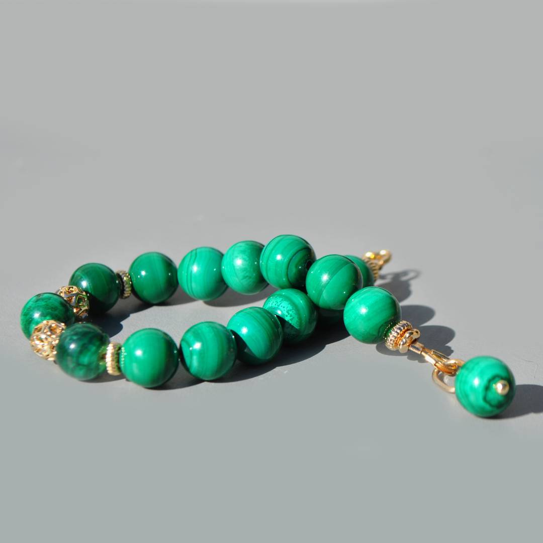 bracelet perle ronde Malachite(2)