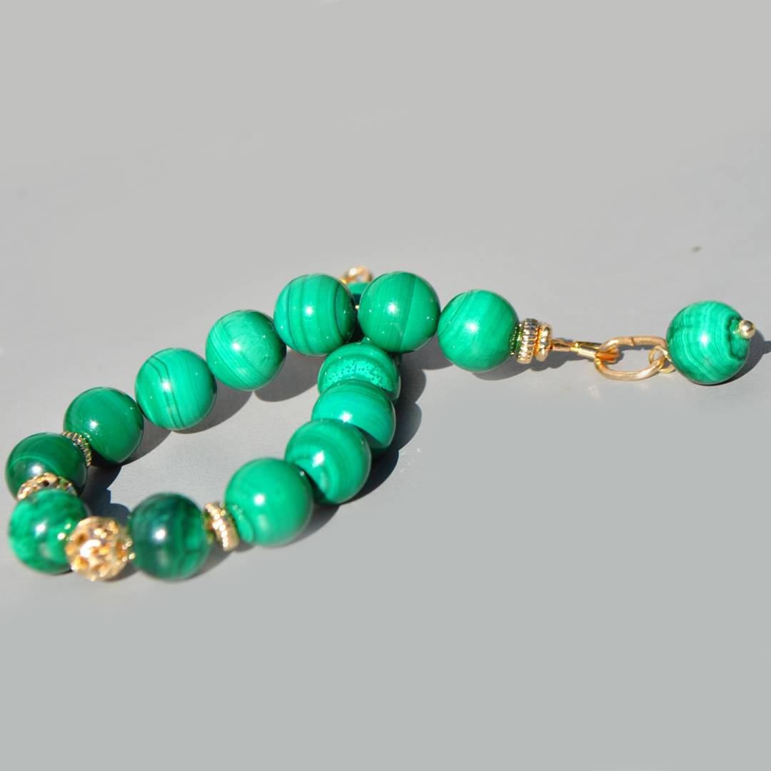 bracelet perle ronde Malachite(3)
