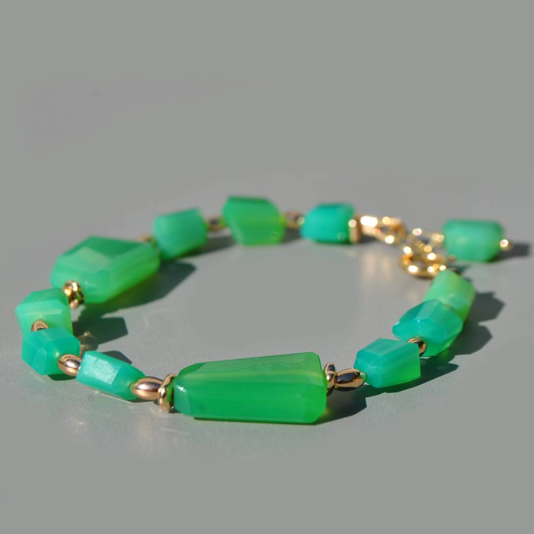 bracelet chrysoprase naturelle vert pomme-1