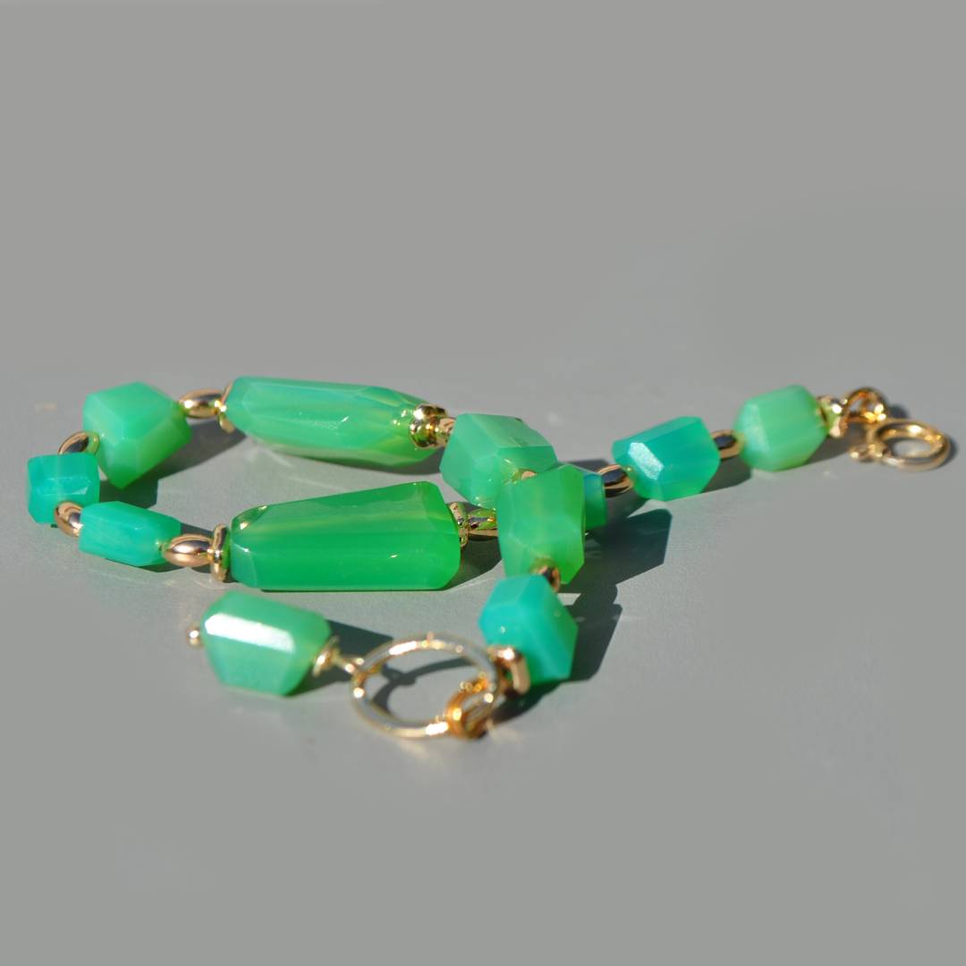 bracelet chrysoprase naturelle vert pomme-3