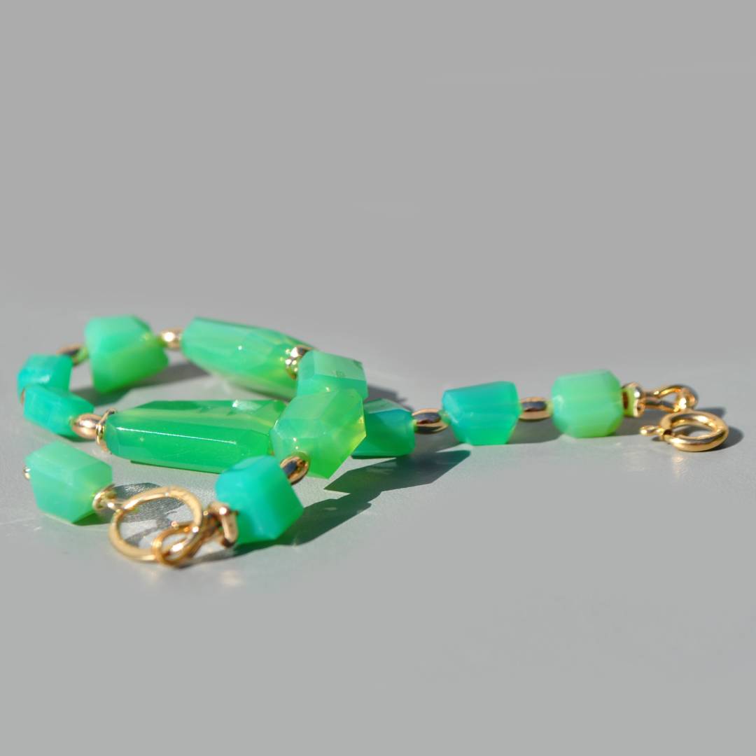 bracelet chrysoprase naturelle vert pomme-4