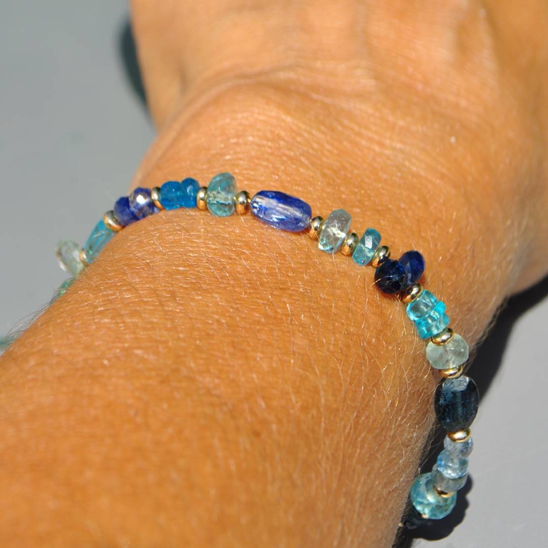 bracelet pierre bleue cyaite apatite aigue marine(5)