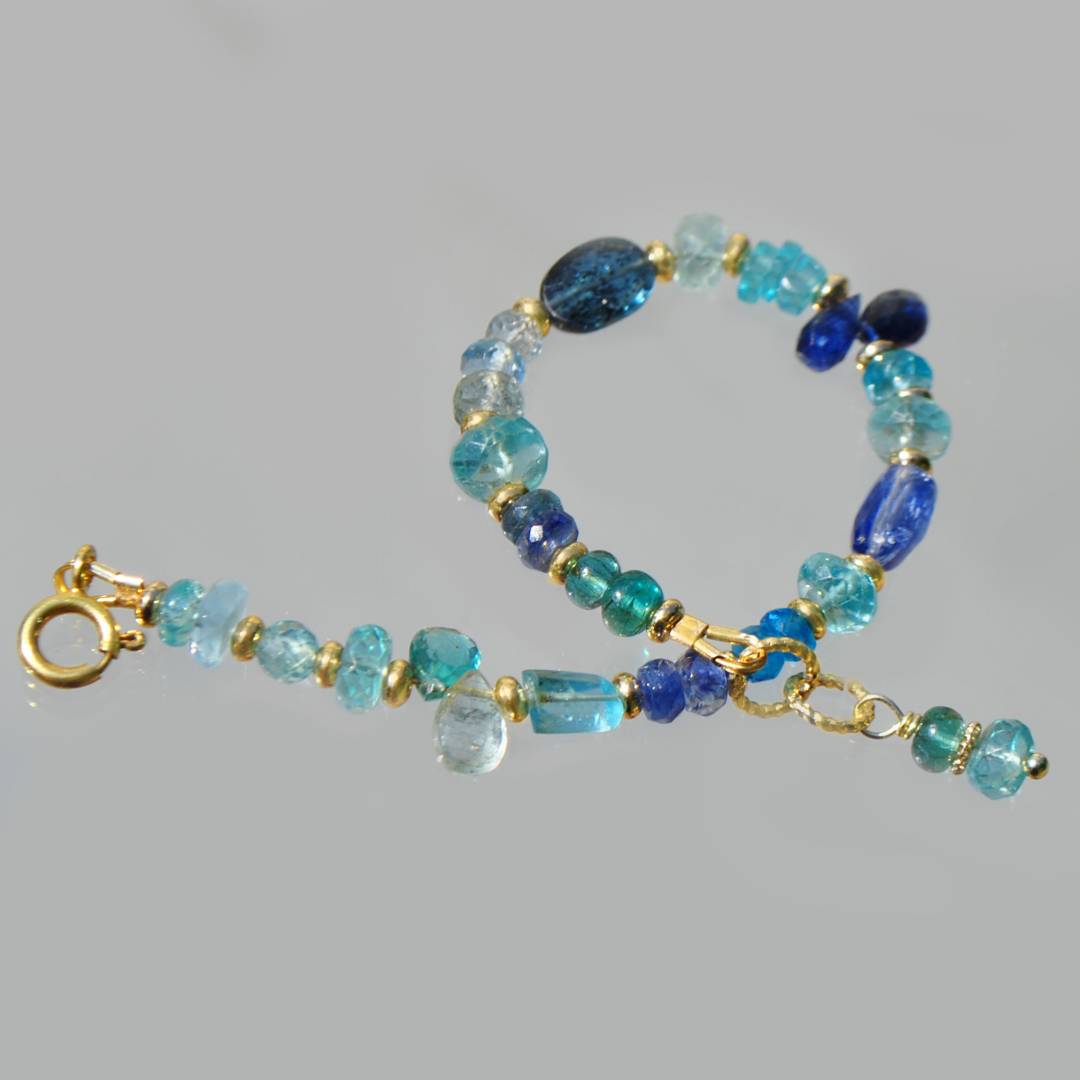 bracelet pierre bleue cyaite apatite aigue marine(4)