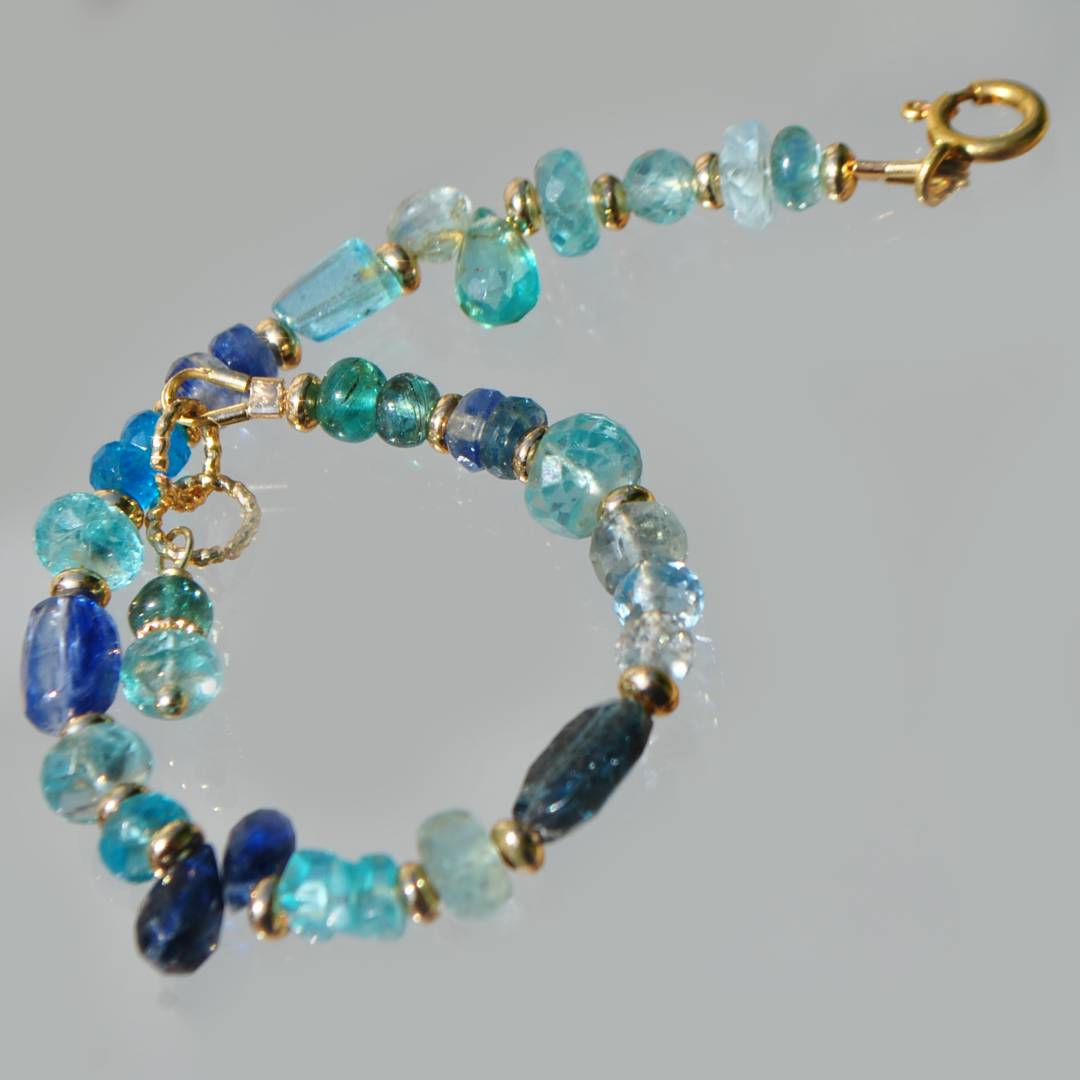 bracelet pierre bleue cyaite apatite aigue marine(3)