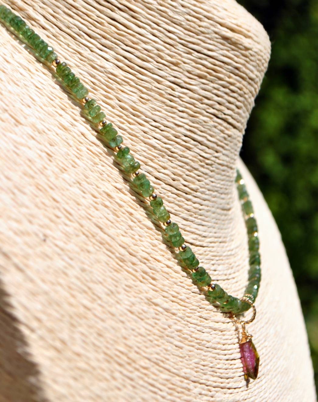 collier emeraude tourmaline pastèque-1
