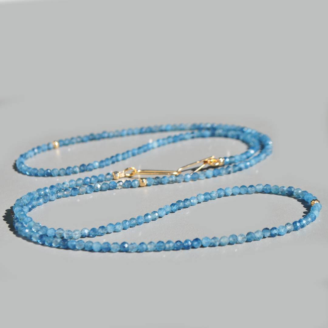 sautoir aigue marine bleue intense or-8