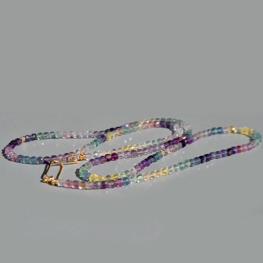 sautoir fluorite multicolore or-4