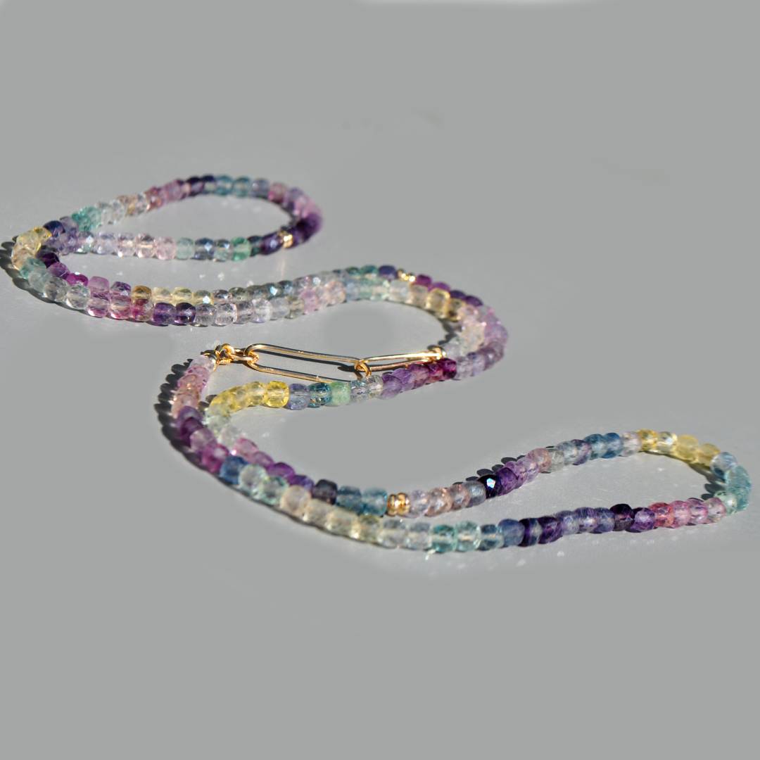 sautoir fluorite multicolore or-3