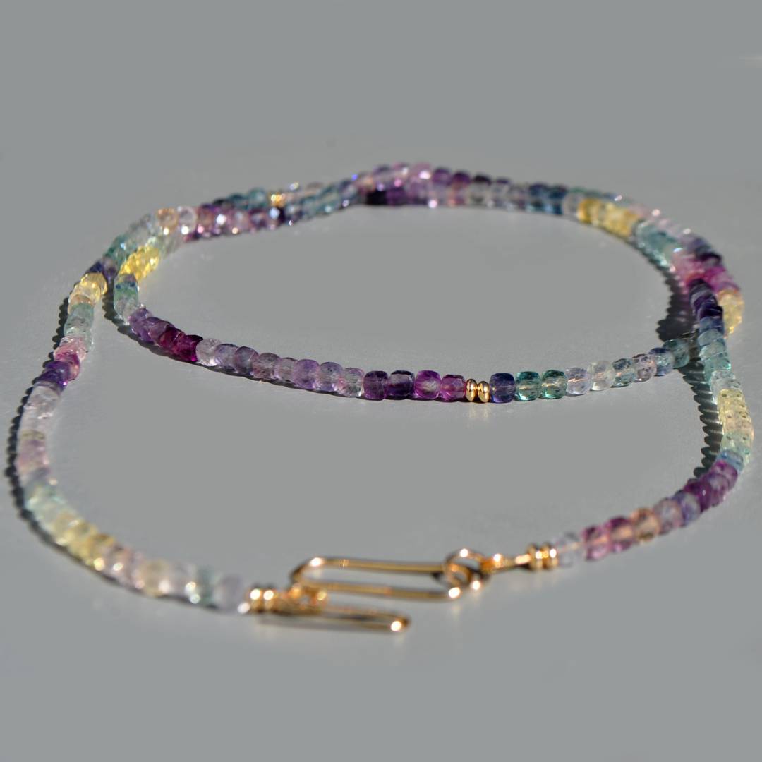 sautoir fluorite multicolore or-5