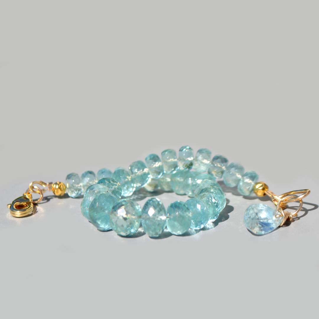 bracelet rondelles aigue marine haute qualité-8