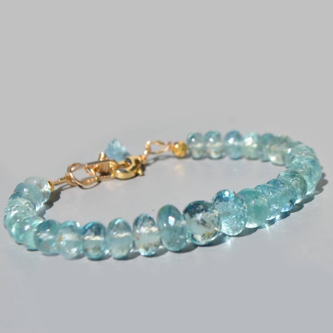 bracelet rondelles aigue marine haute qualité-2