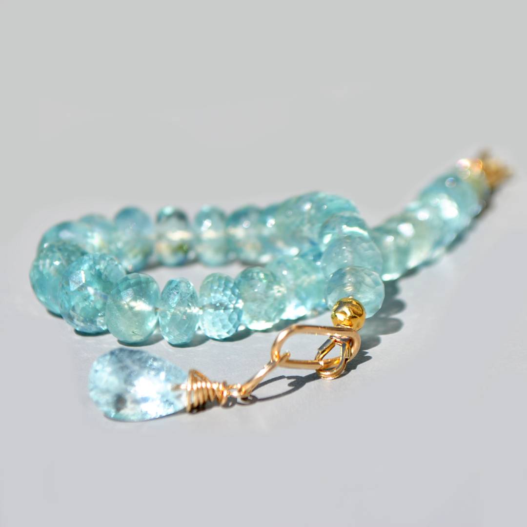 bracelet rondelles aigue marine haute qualité-6