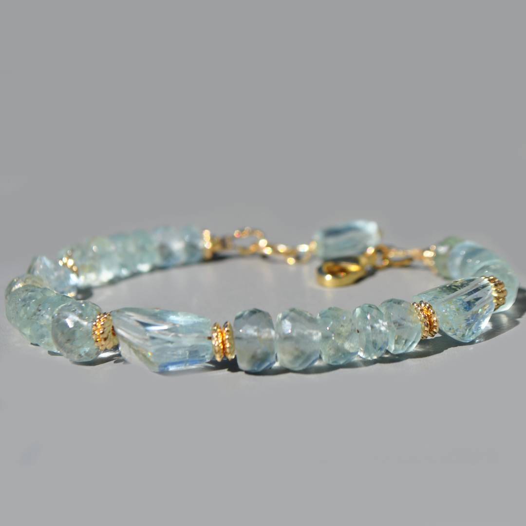 Bracelet Aigue Marine Gold filled 14K -1