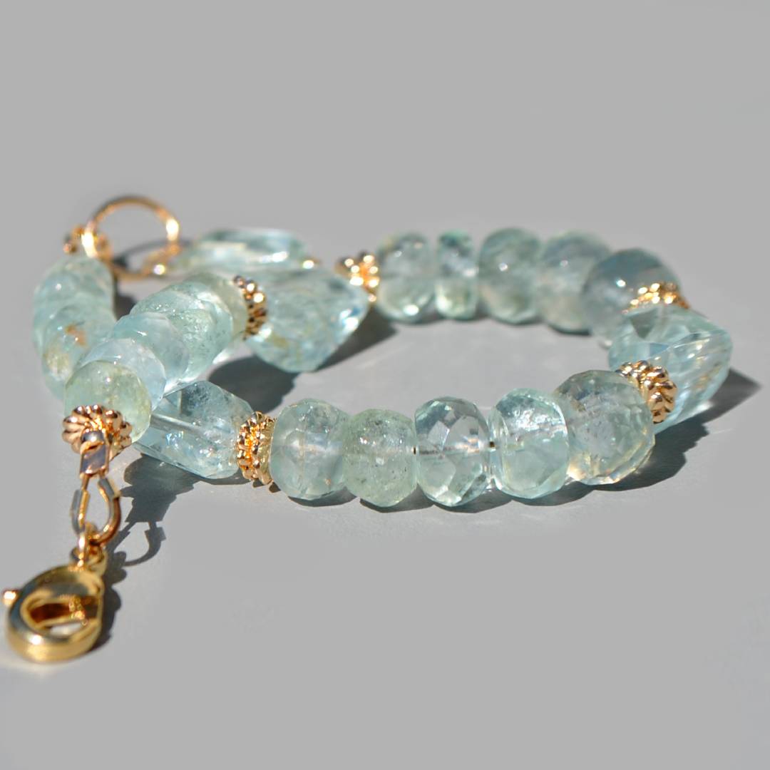 Bracelet Aigue Marine Gold filled 14K-2