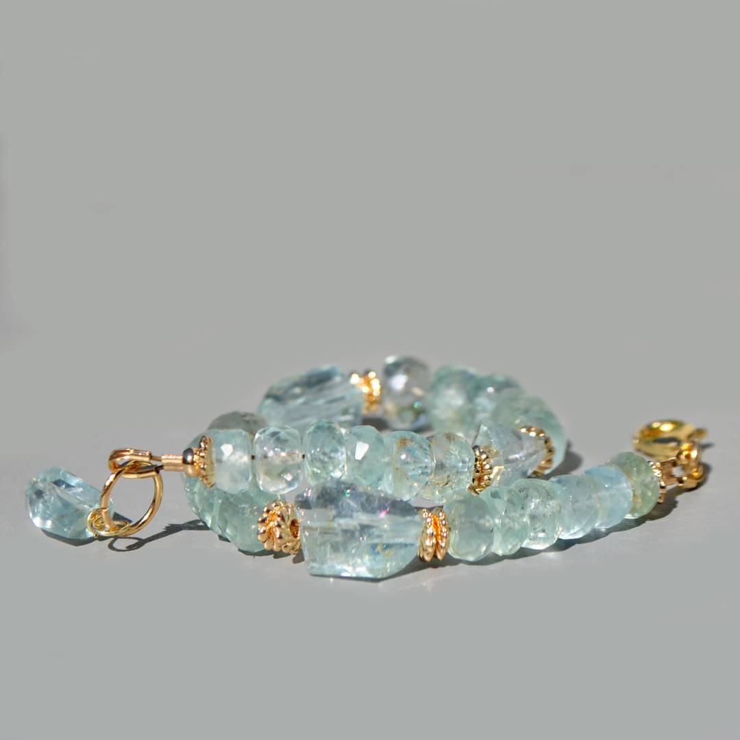 Bracelet Aigue Marine Gold filled 14K-5