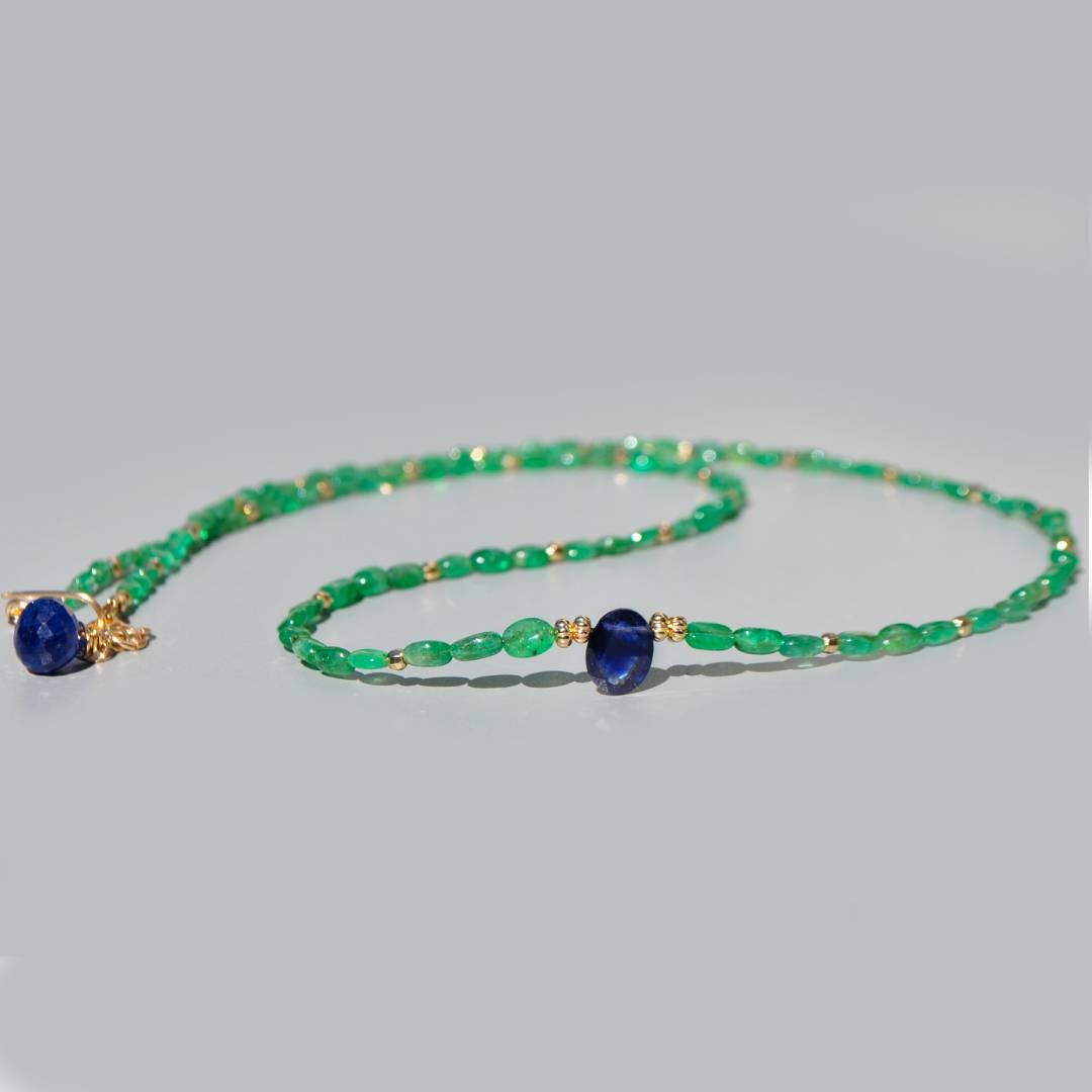 Collier Emeraude zambie Saphir thailande
