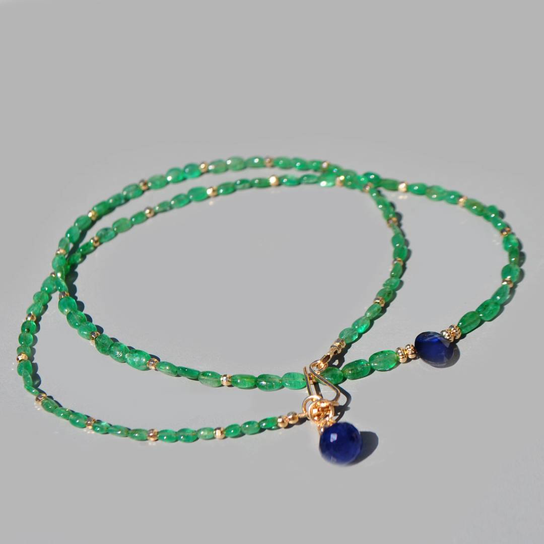 Collier Emeraude zambie Saphir thailande-3