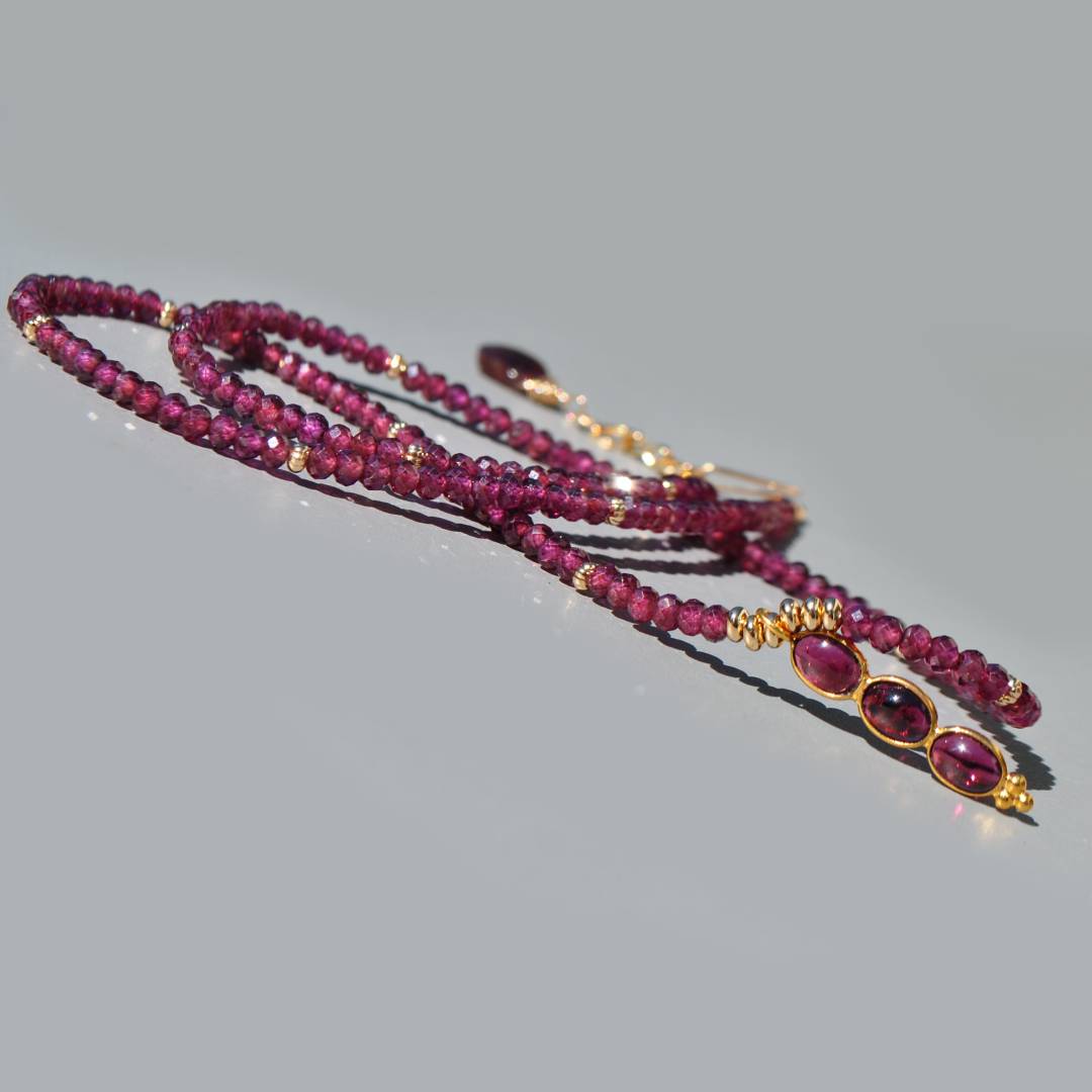 collier pendentif grenat rose rhodolite or-4 (1)