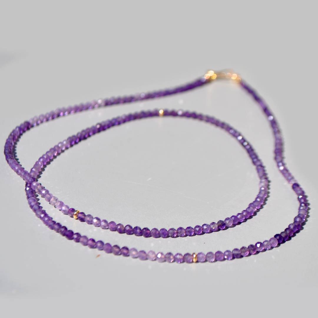 sautoir amethyste naturelle gold filled-8