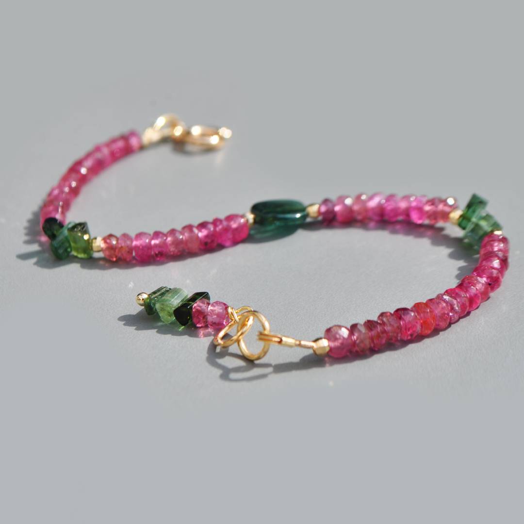 bracelet rubellite tourmaline bleue-3