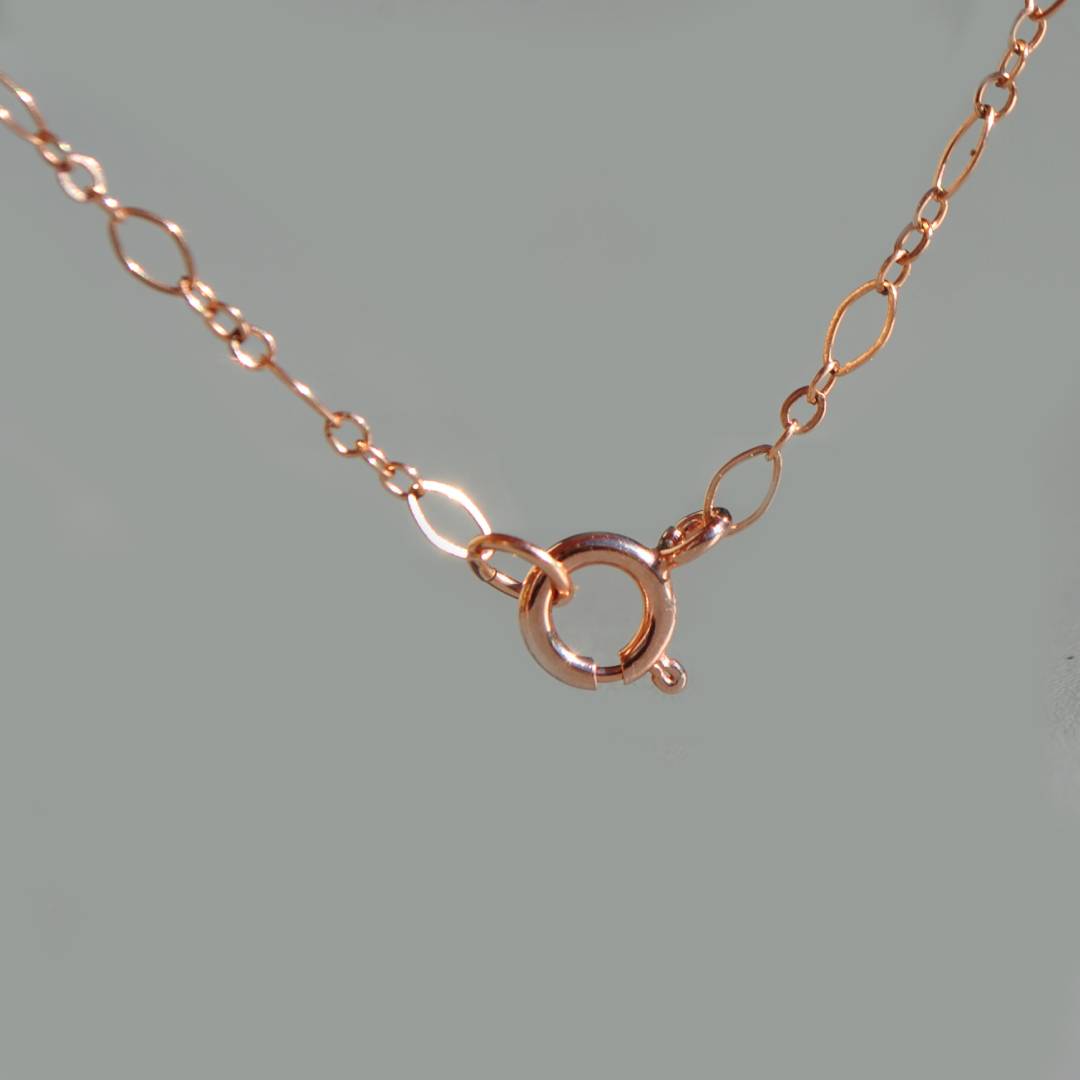 fermoir rose gold filled collier goutte pierres naturelle