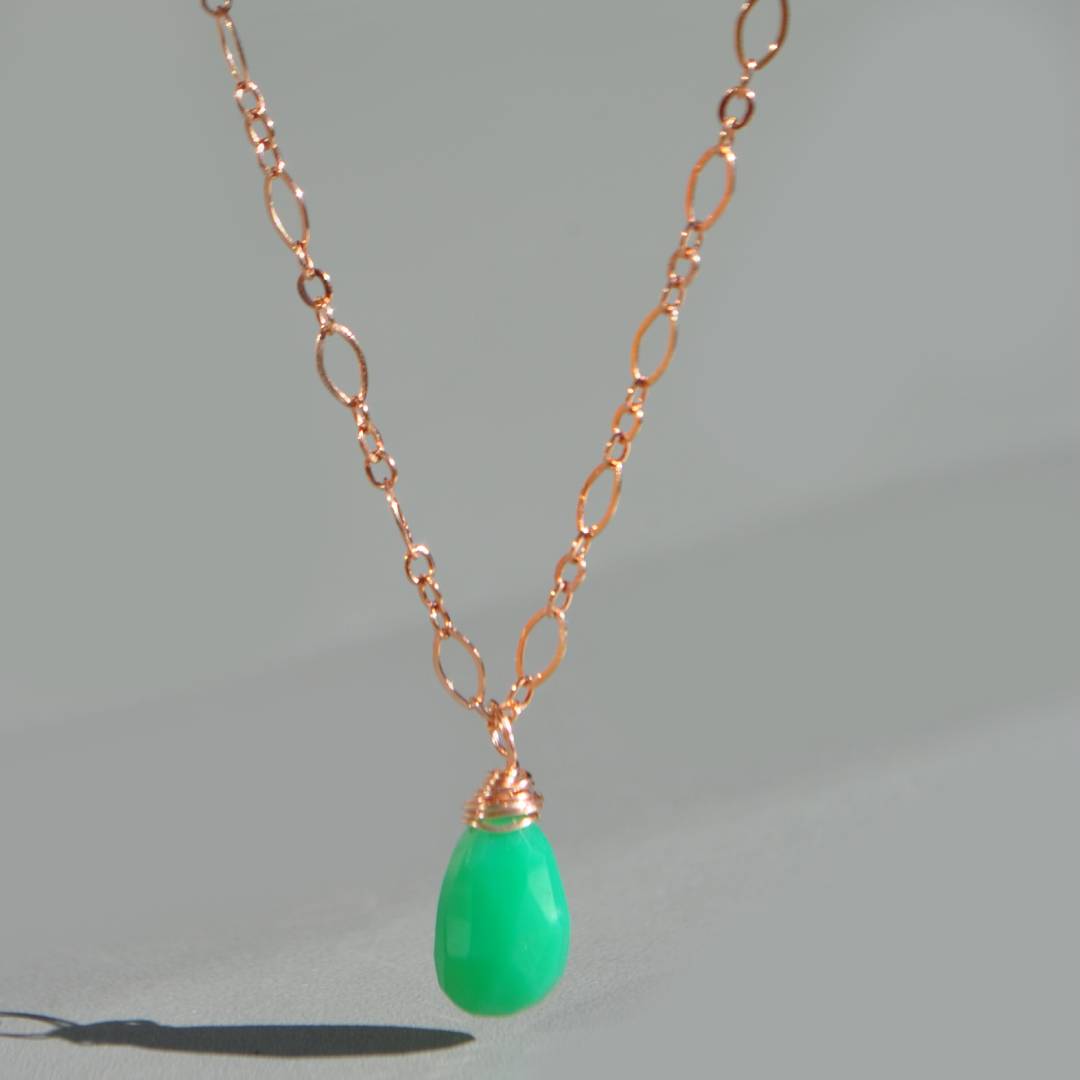 collier chrysoprase femme.