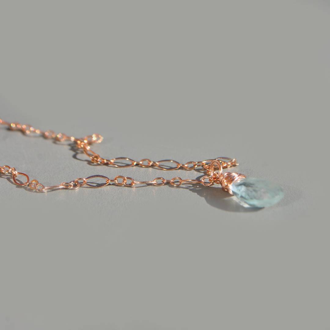 collier goutte aigue marine-5